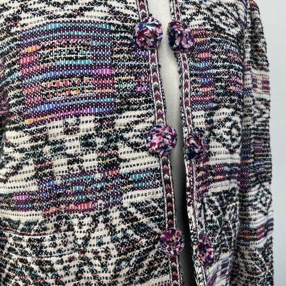 ZARA Jacquard Tweed Cropped Jacket size L - Picture 7 of 13